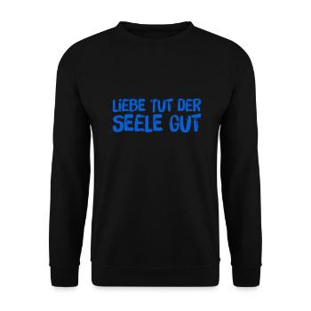 Love heals - Unisex Sweatshirt - black - Front - Alina (178cm) & Michal (187cm)