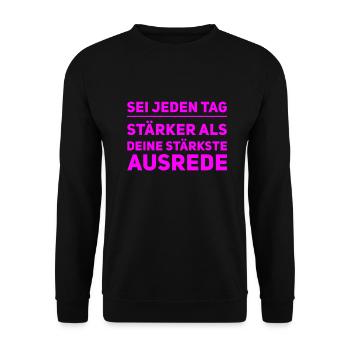 Soyez plus fort chaque jour - Sweat-shirt Unisexe - noir - Devant - Alina (178cm) & Michal (187cm)