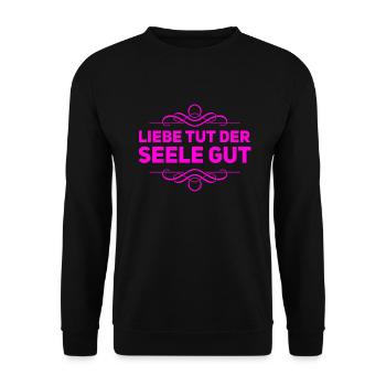die Liebe ist ein Wunder - Unisex Pullover - Schwarz - Vorne - Alina (178cm) & Michal (187cm)