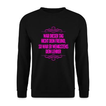 I love my life - Unisex Sweatshirt - black - Front - Alina (178cm) & Michal (187cm)