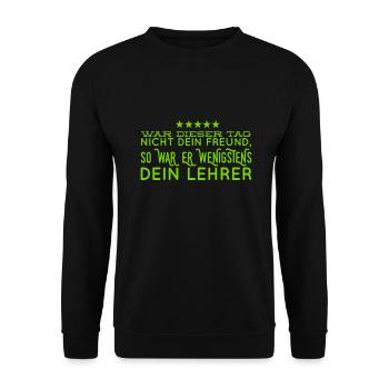 J’ai appris quelque chose - Sweat-shirt Unisexe - noir - Devant - Alina (178cm) & Michal (187cm)