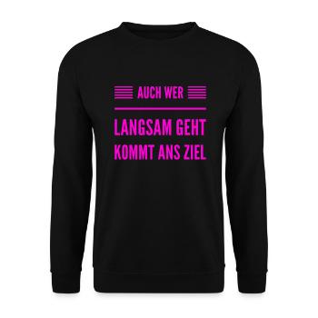 J’atteindrai mon objectif - Sweat-shirt Unisexe - noir - Devant - Alina (178cm) & Michal (187cm)