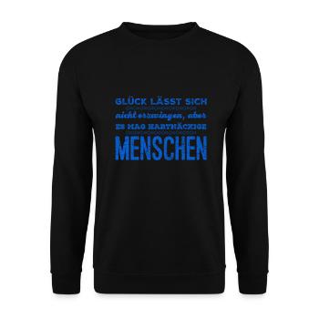 I am happy - Unisex Sweatshirt - black - Front - Alina (178cm) & Michal (187cm)