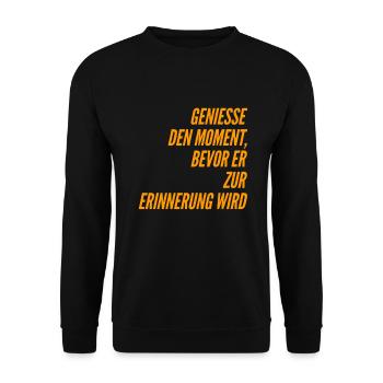 J’aime le présent - Sweat-shirt Unisexe - noir - Devant - Alina (178cm) & Michal (187cm)