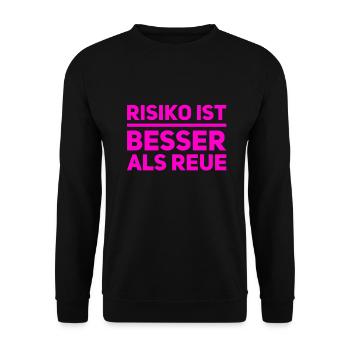 Risk is always possible - Unisex Sweatshirt - black - Front - Alina (178cm) & Michal (187cm)