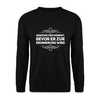 I enjoy life - Unisex Sweatshirt - black - Front - Alina (178cm) & Michal (187cm)
