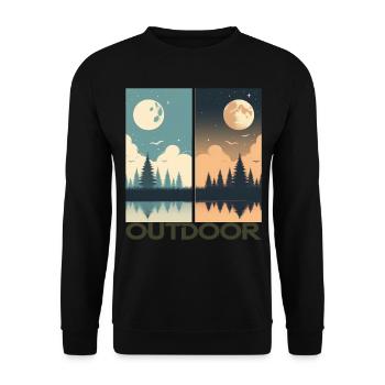 Outdoor - Unisex Sweatshirt - black - Front - Alina (178cm) & Michal (187cm)