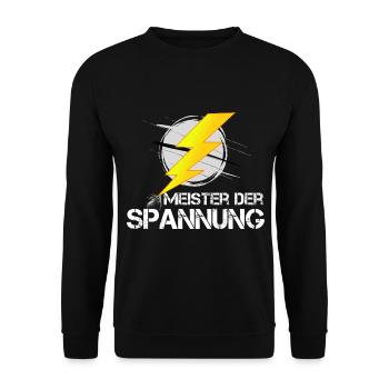 Elektriker Elektroniker T-Shirt - Unisex Pullover - Schwarz - Vorne - Alina (178cm) & Michal (187cm)