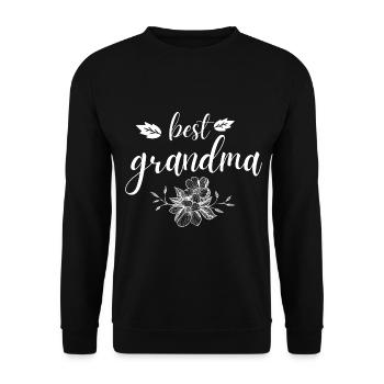 Grandma. Grandma gift - Unisex Sweatshirt - black - Front - Alina (178cm) & Michal (187cm)