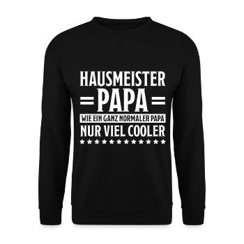 Hausmeister Lustiger Spruch Hausverwalter Geschenk - Unisex Pullover - Schwarz - Vorne - Alina (178cm) & Michal (187cm)