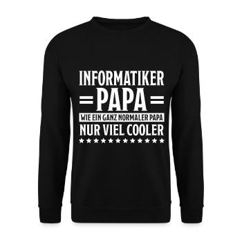Informatiker Lustig Spruch Programmierer Geschenk - Unisex Pullover - Schwarz - Vorne - Alina (178cm) & Michal (187cm)