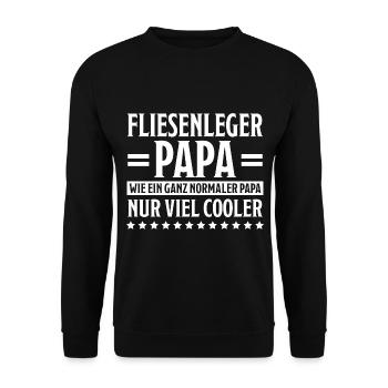 Fliesenleger Lustig Spruch Job Bodenleger Geschenk - Unisex Pullover - Schwarz - Vorne - Alina (178cm) & Michal (187cm)