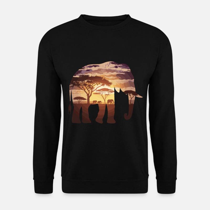 Elefant Afrika Safari - Unisex Pullover - Schwarz