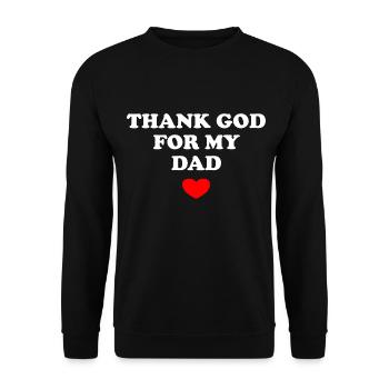 Dieu merci pour mon père - Sweat-shirt Unisexe - noir - Devant - Alina (178cm) & Michal (187cm)