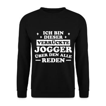 Jogger Laufen Lustiger Spruch Joggen Geschenk - Unisex Pullover - Schwarz - Vorne - Alina (178cm) & Michal (187cm)