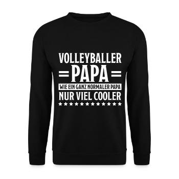 Volleyball Lustige Spruch Beachvolleyball Geschenk - Unisex Pullover - Schwarz - Vorne - Alina (178cm) & Michal (187cm)