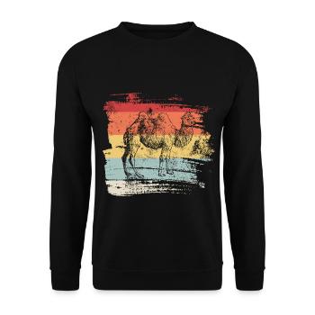 chameau - Sweat-shirt Unisexe - noir - Devant - Alina (178cm) & Michal (187cm)