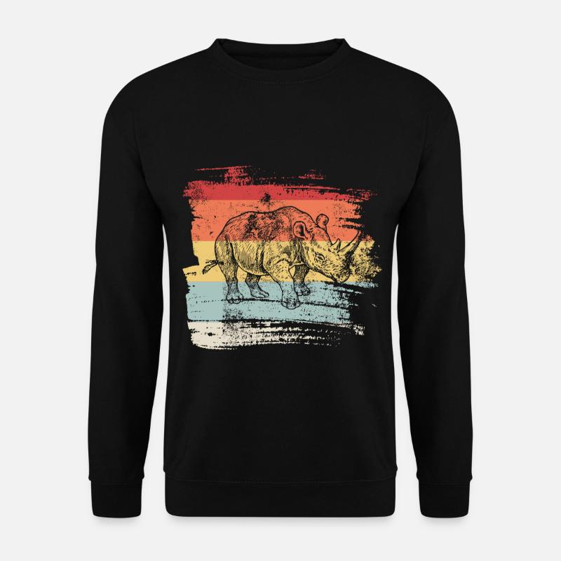 Nashorn Rhino Geschenk - Unisex Pullover - Schwarz