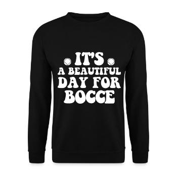 Bocce Spruch Bocce Ball mit Jack Bocci Game Bocce - Unisex Pullover - Schwarz - Vorne - Alina (178cm) & Michal (187cm)