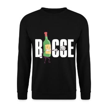 Bocce Wine Bottle Bocce Ball avec Jack Bocci Game - Sweat-shirt Unisexe - noir - Devant - Alina (178cm) & Michal (187cm)