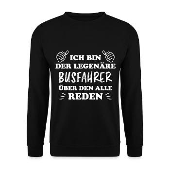 Busfahrer Beruf Lustiger Spruch Busfahrer Geschenk - Unisex Pullover - Schwarz - Vorne - Alina (178cm) & Michal (187cm)