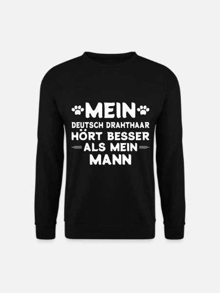Deutsch Drahthaar Ehemann - Unisex Pullover - Schwarz