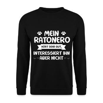 Ratonero - Unisex Pullover - Schwarz - Vorne - Alina (178cm) & Michal (187cm)