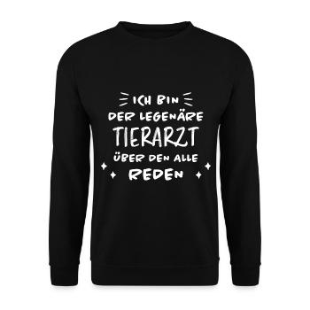 Tierarzt Lustige Spruch Beruf Tierarzt Geschenk - Unisex Pullover - Schwarz - Vorne - Alina (178cm) & Michal (187cm)