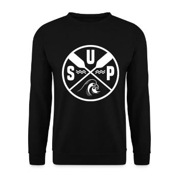 SUP - Unisex Sweatshirt - black - Front - Alina (178cm) & Michal (187cm)
