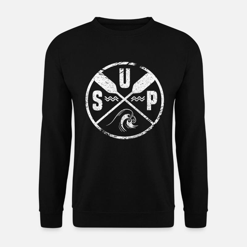 SUP Stand Up Paddle Wassersport Surfen Geschenk - Unisex Pullover - Schwarz