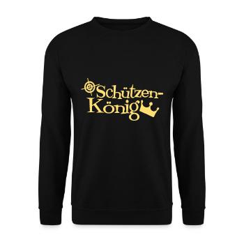 Schützenkönig Schießverein Kirmes Sportschütze - Unisex Pullover - Schwarz - Vorne - Alina (178cm) & Michal (187cm)