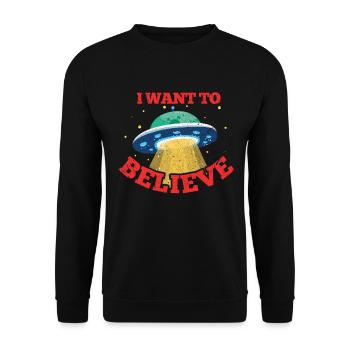 UFO - Unisex Sweatshirt - black - Front - Alina (178cm) & Michal (187cm)