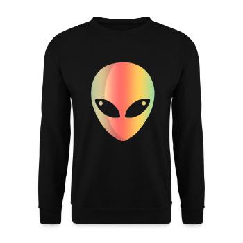 Alien Ufo Alien Aliens Space Gift - Unisex Sweatshirt - black - Front - Alina (178cm) & Michal (187cm)
