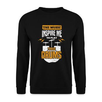 Drummer Percussion Drums Drummer Gift - Sweat-shirt Unisexe - noir - Devant - Alina (178cm) & Michal (187cm)