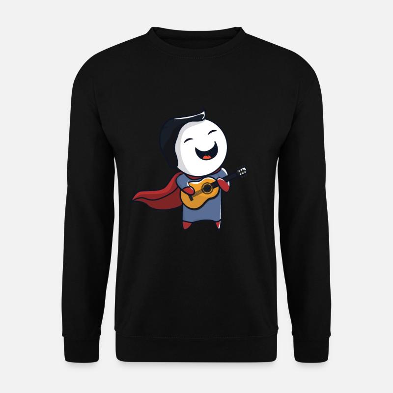 Superhero with guitar - Unisex Sweatshirt - black