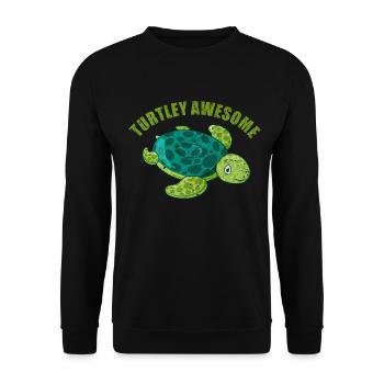 turtle - Unisex Sweatshirt - black - Front - Alina (178cm) & Michal (187cm)