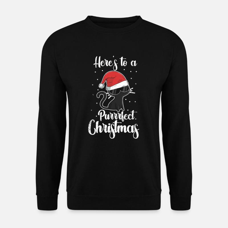 Christmas cat - Unisex Sweatshirt - black