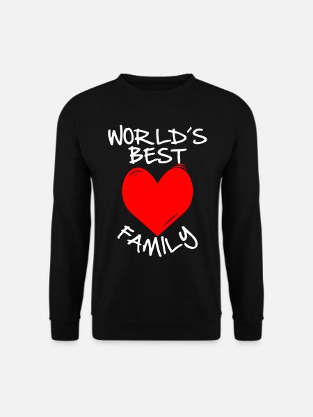 weltbeste Familie, worlds best Family, Herz, Liebe - Unisex Pullover - Schwarz