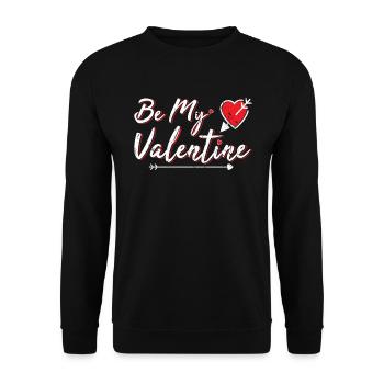 Saint-Valentin - Sweat-shirt Unisexe - noir - Devant - Alina (178cm) & Michal (187cm)