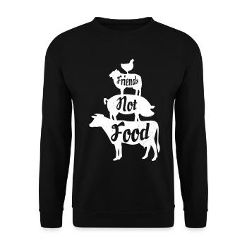 Vegan Vegan Animaux Végétariens Cadeau Bien-être des Animaux - Sweat-shirt Unisexe - noir - Devant - Alina (178cm) & Michal (187cm)