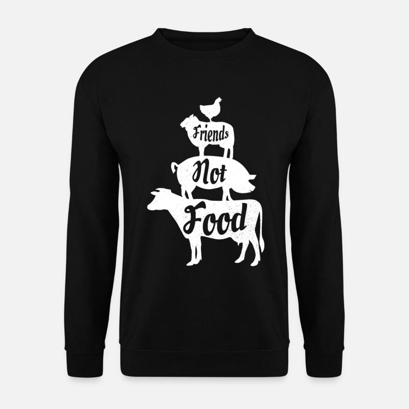 Vegan Veganer Vegetarier Tiere Geschenk Tierschutz - Unisex Pullover - Schwarz
