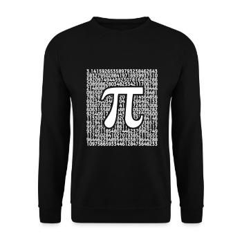 Pi Mathe Mathematiker Geschenk Mathematik - Unisex Pullover - Schwarz - Vorne - Alina (178cm) & Michal (187cm)
