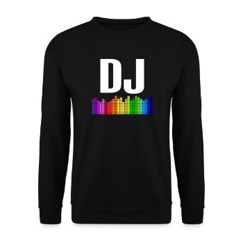 dj - Unisex Pullover - Schwarz - Vorne - Alina (178cm) & Michal (187cm)