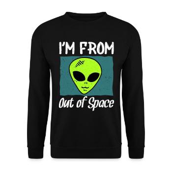ALIEN UFO I 1M FROM OUT OF SPACE - Sweat-shirt Unisexe - noir - Devant - Alina (178cm) & Michal (187cm)