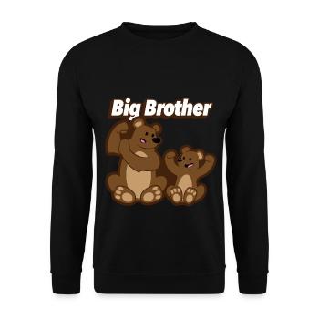 Bear brothers - big brother - Unisex Sweatshirt - black - Front - Alina (178cm) & Michal (187cm)