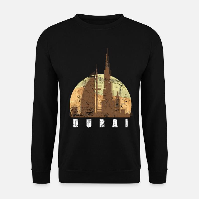 Dubai Tourismus Tower Stadt Zentrum Sonne Geschenk - Unisex Pullover - Schwarz