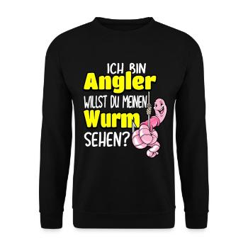 Pêcher - Je suis pêcheur tu veux mon ver - Sweat-shirt Unisexe - noir - Devant - Alina (178cm) & Michal (187cm)