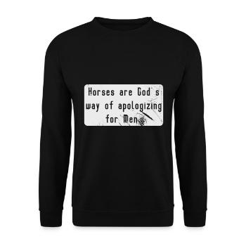Les fans de chevaux drôles sort Amour de cheval Poney cadeau - Sweat-shirt Unisexe - noir - Devant - Alina (178cm) & Michal (187cm)