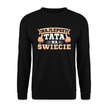 Najlepszy Tata na Swiecie Meilleur papa du monde - Sweat-shirt Unisexe - noir - Devant - Alina (178cm) & Michal (187cm)
