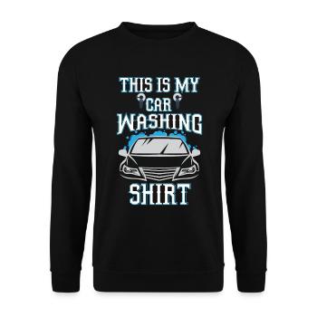 Detailer Detailing Car Wash Polish Wax Coating - Unisex Sweatshirt - black - Front - Alina (178cm) & Michal (187cm)
